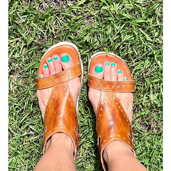 Bed Stu Soni Distressed Leather Zip Up Soni Platform Gladiator Sandal Size 9. - Picture 3 of 17